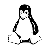 linux penguin logo gray