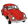 vw brouk red clipart